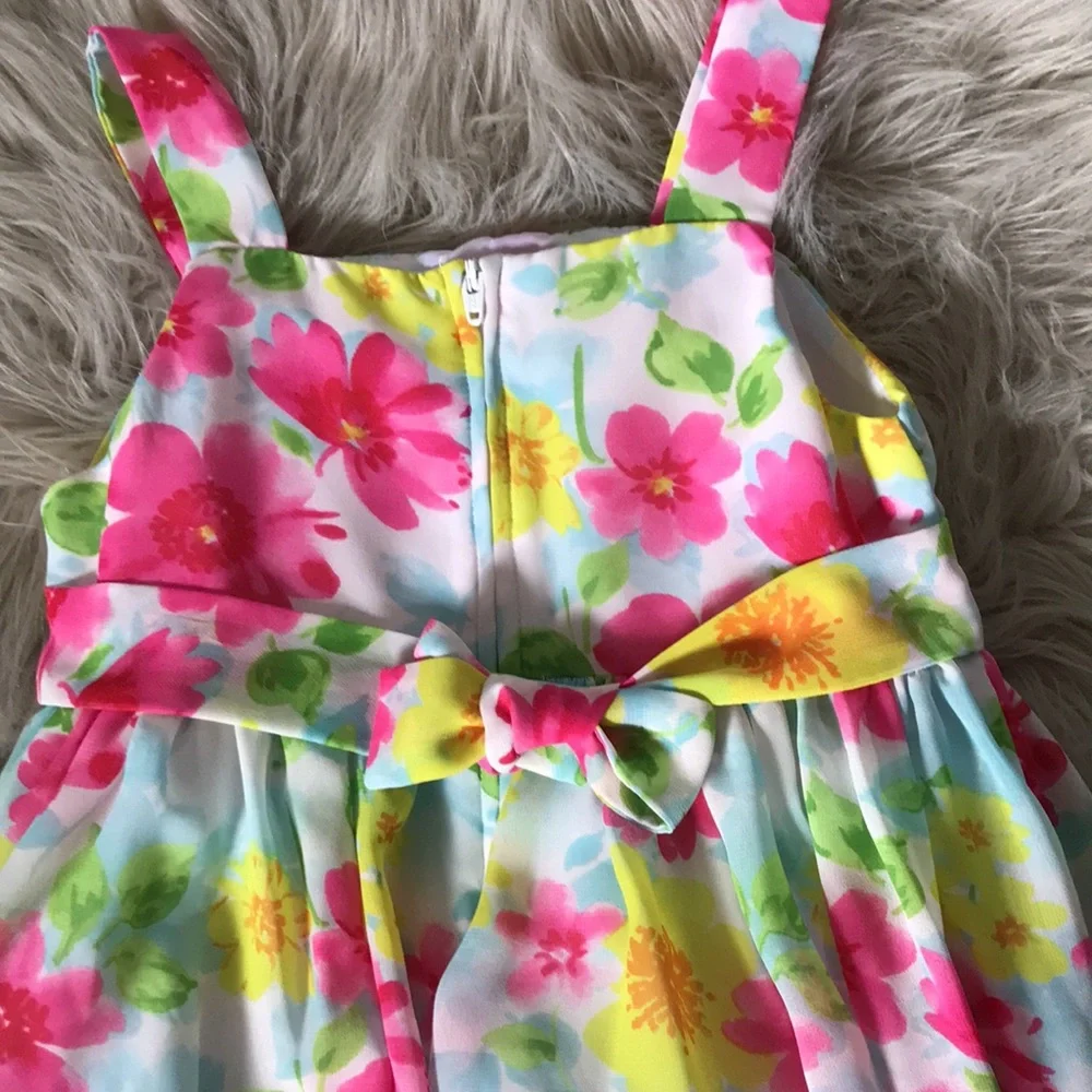 JESSICA ANN Girls Special Occasions Floral Summer Dress | 6